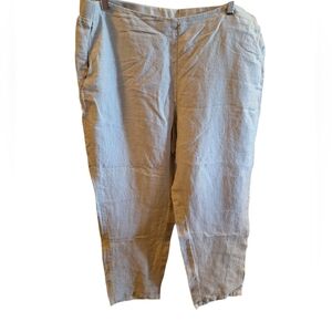 2X J. Jill Light Love Linen Flax/Light Tan Women's Pants, NWT ($89)